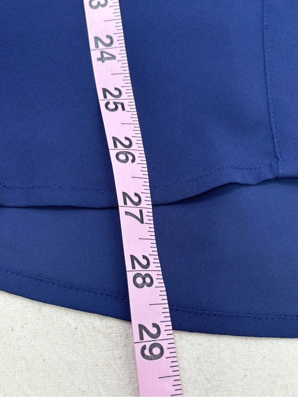Express Portofino Shirt Size Large Navy Blue Button Down Roll Tab Sleeves Blouse